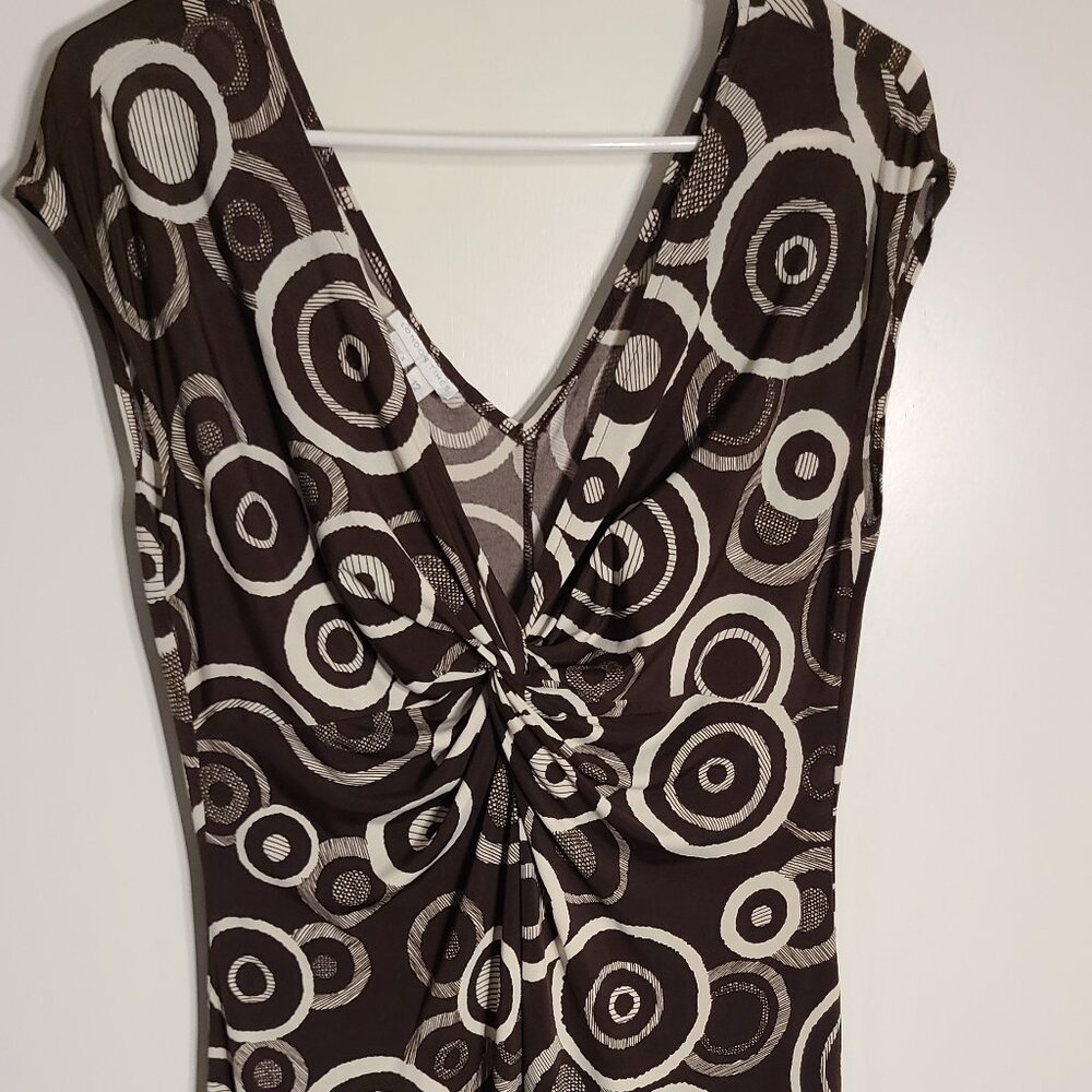 V-Neck Knot Midi Dress